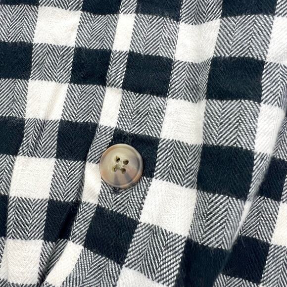 NWT Zara Black Buffalo Plaid Button Down Shirt - Picture 3 of 6
